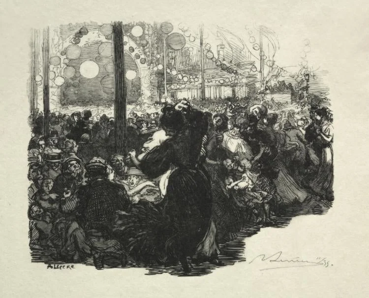 14 Juillet, Rue de Belleville, 10 heures, detail