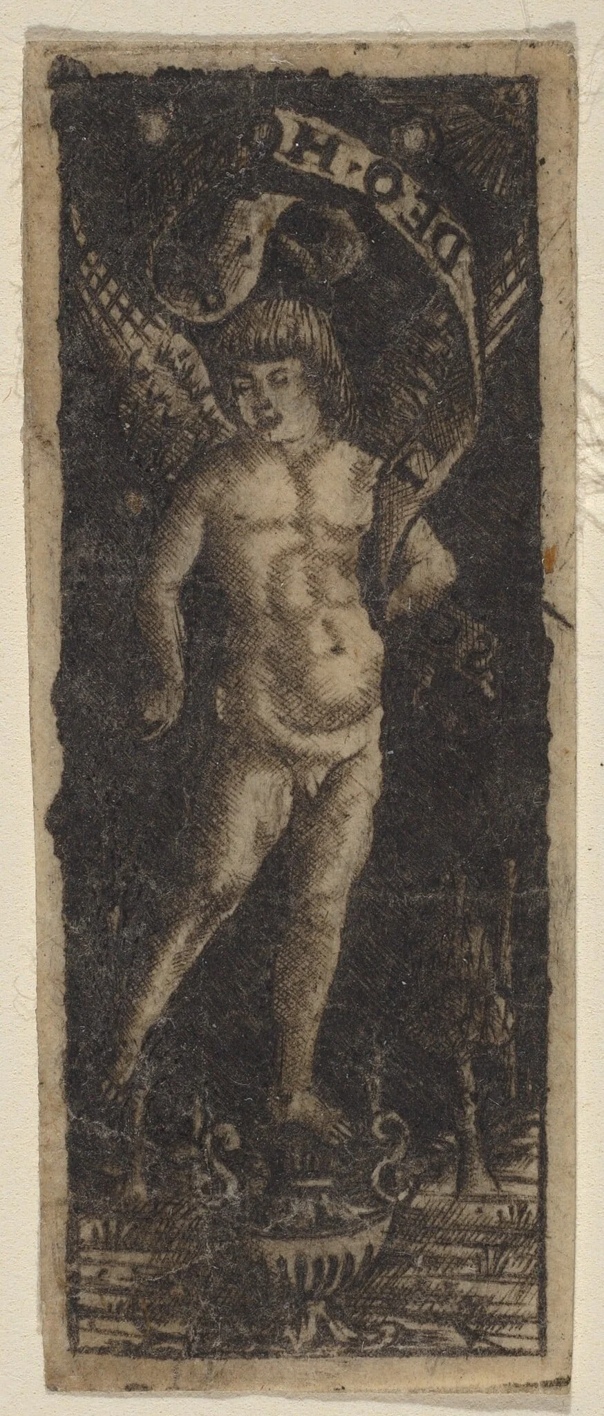 Cherub on a Vase with Inscription: "SOLI DEO HONOR", detail