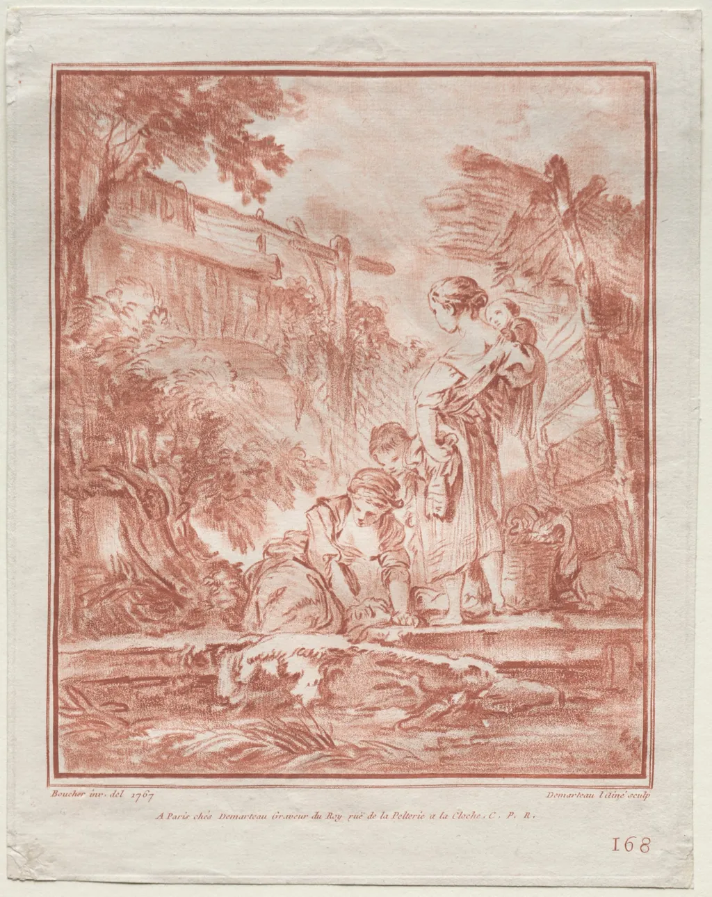 The Washerwoman, by Gilles Demarteau, 1767