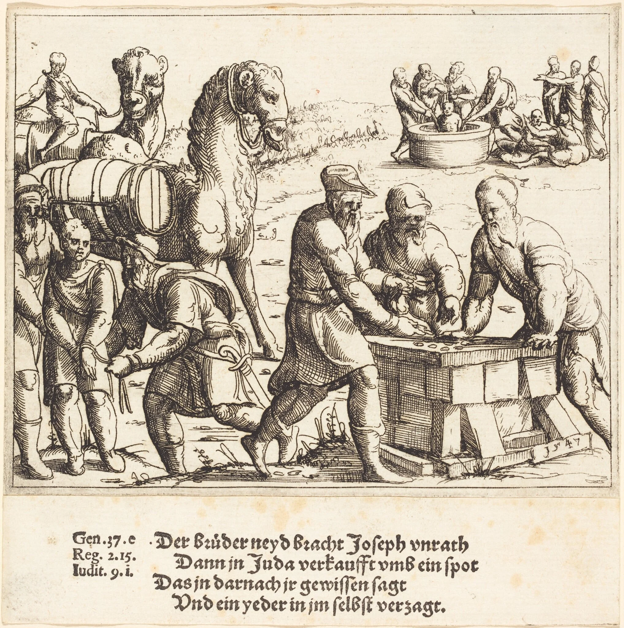 Joseph Sold to the Ishmaelites, detail