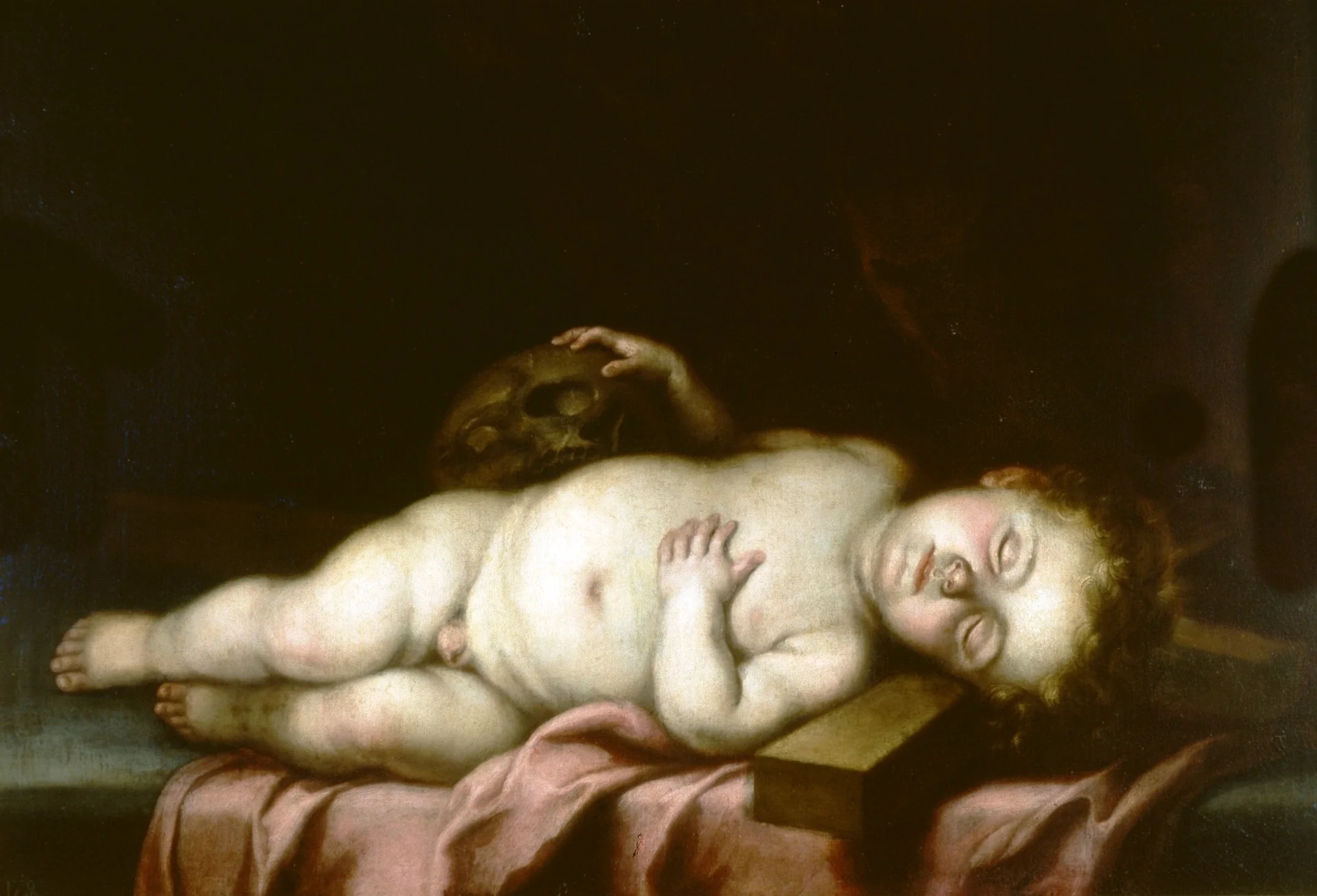 El Niño Jesús dormido sobre la Cruz, detail