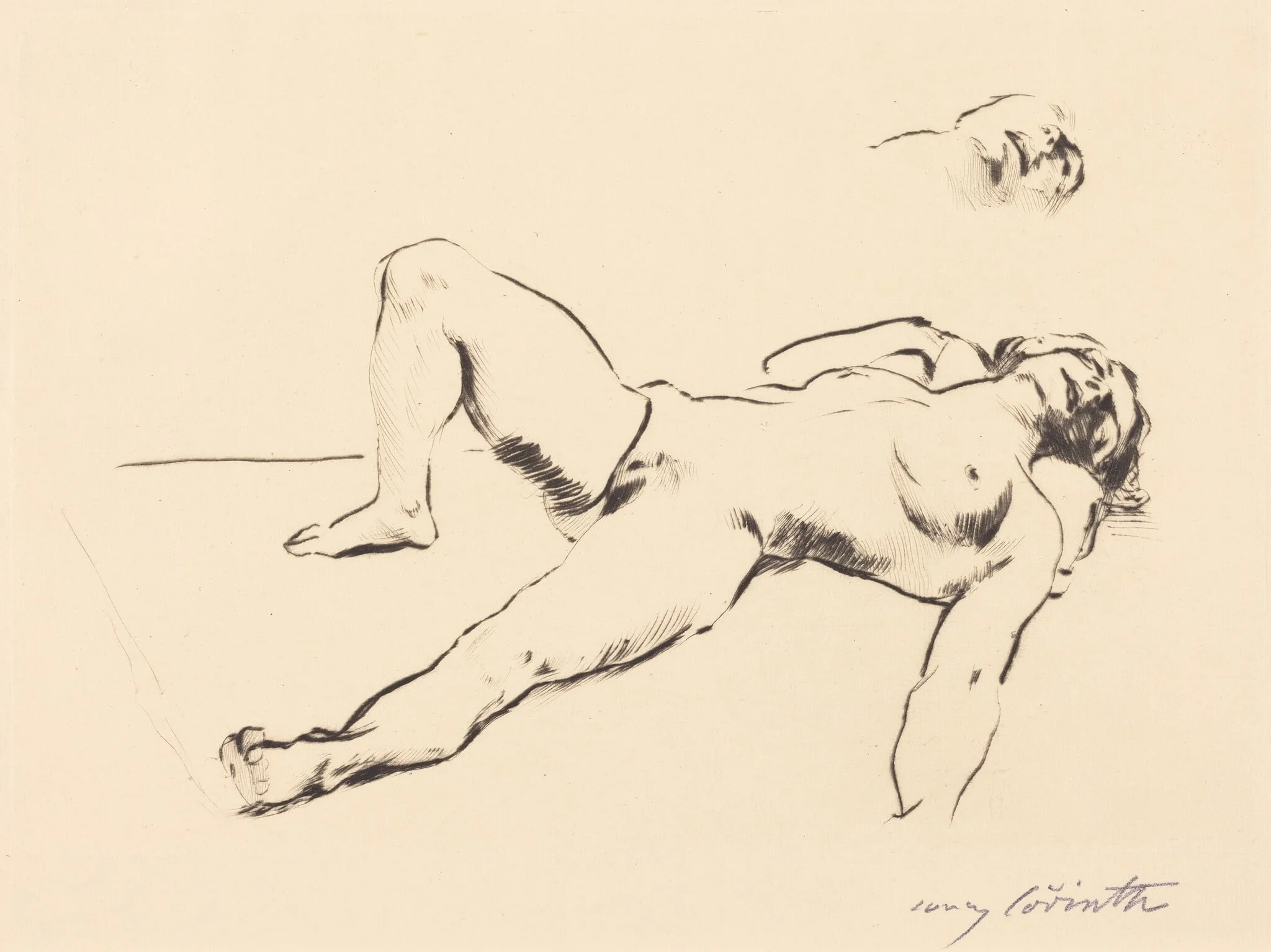 Liegender Weiblicher Akt II (Reclining Female Nude II ), detail