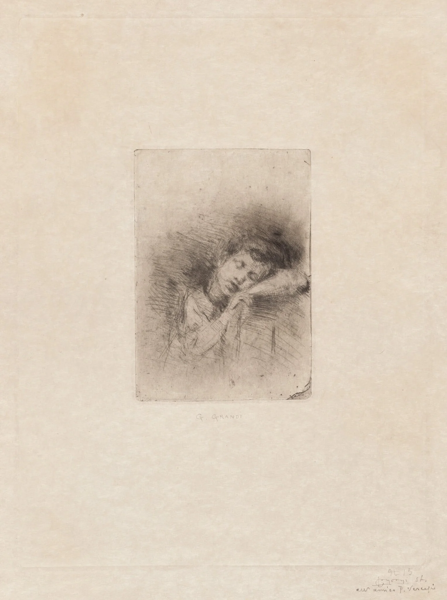 Bimbo che dorme (Sleeping Boy), detail