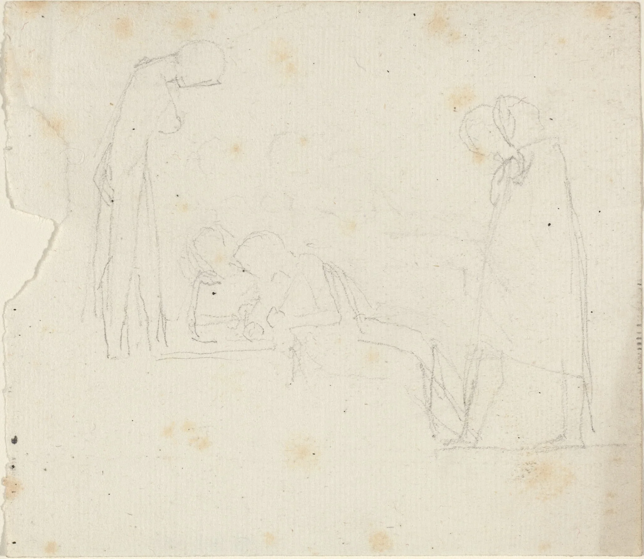 Group of Five Figures, detail