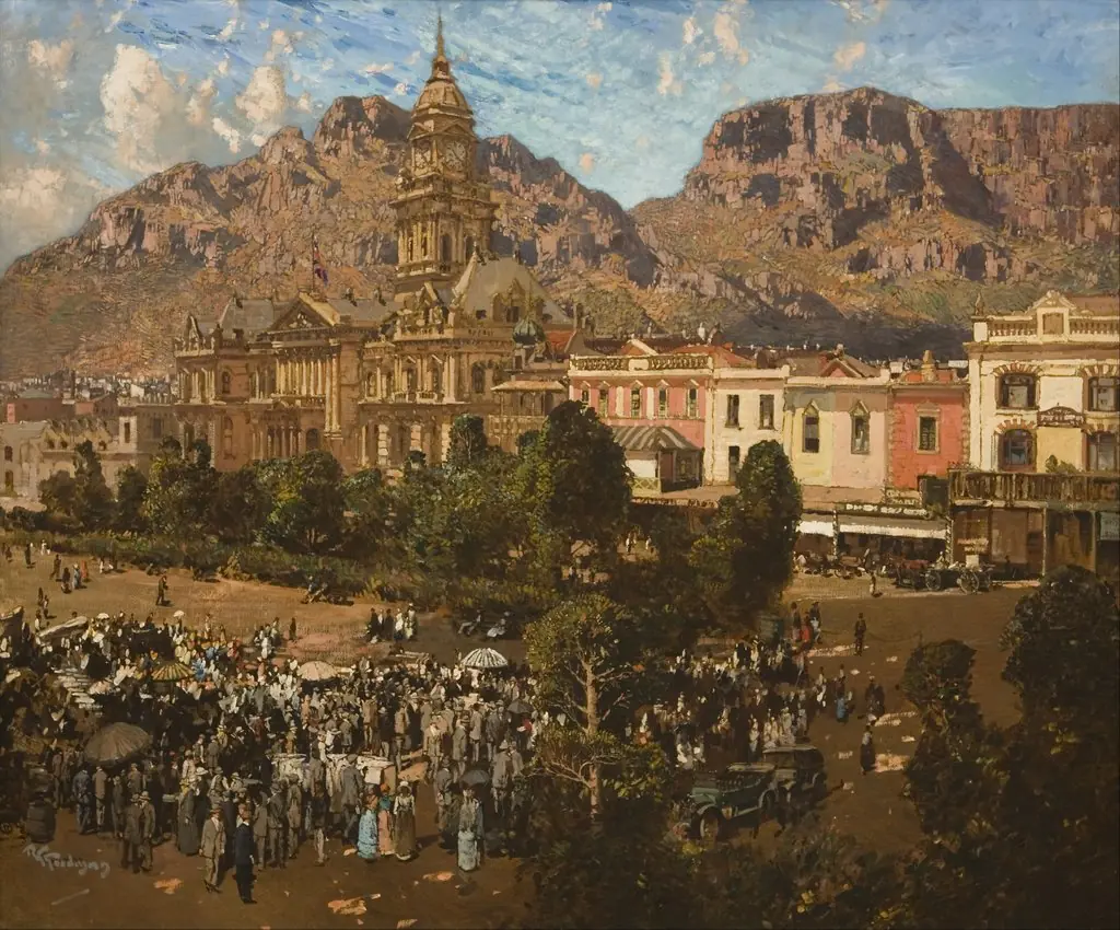 City Hall, Cape Town 1917, by Robert Gwelo Goodman, oil, 1917
