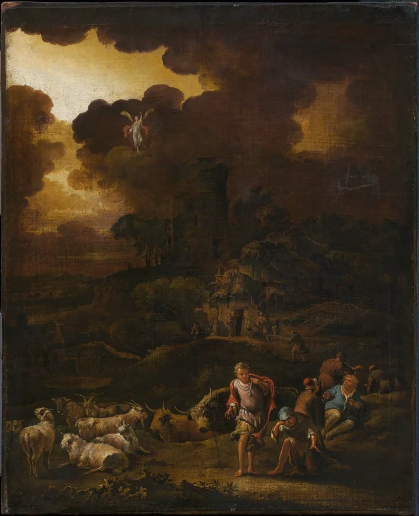 The Announcement to the Shepherds, detail
