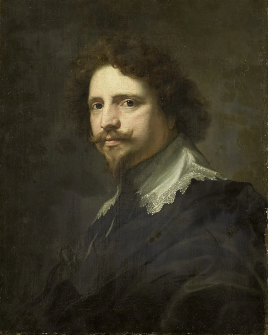 Portrait of Michel le Blon (1587-1657). Agent of Queen Christina of Sweden, goldsmith and engraver, by Anthony van Dyck, oil