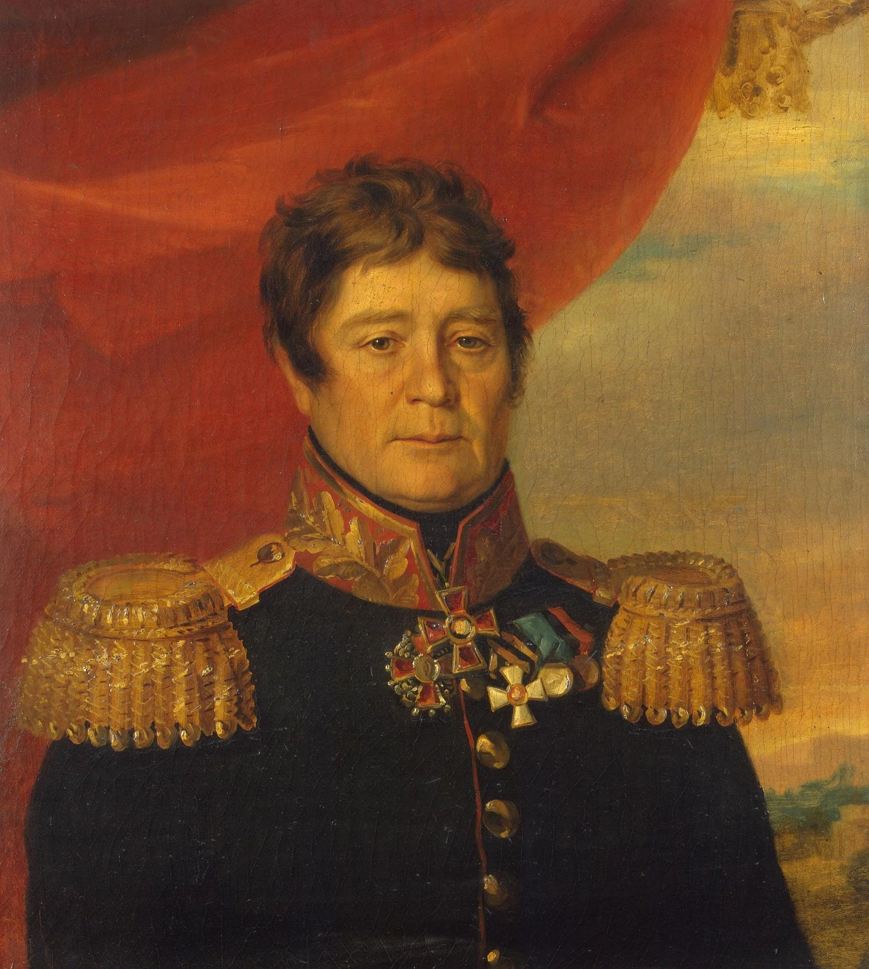 Portrait of Stepan V. Dyatkov (1759 - after 1818), detail