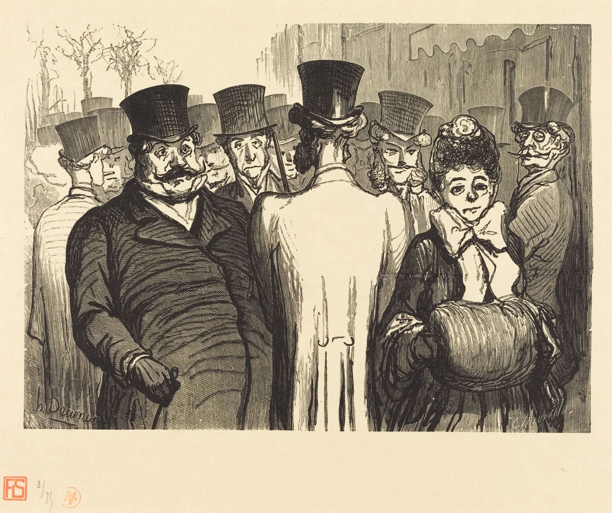 Le Boulevard des Italiens, detail