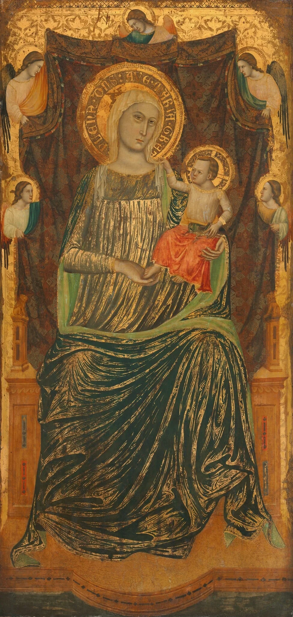 Madonna and Child with Five Angels, detail