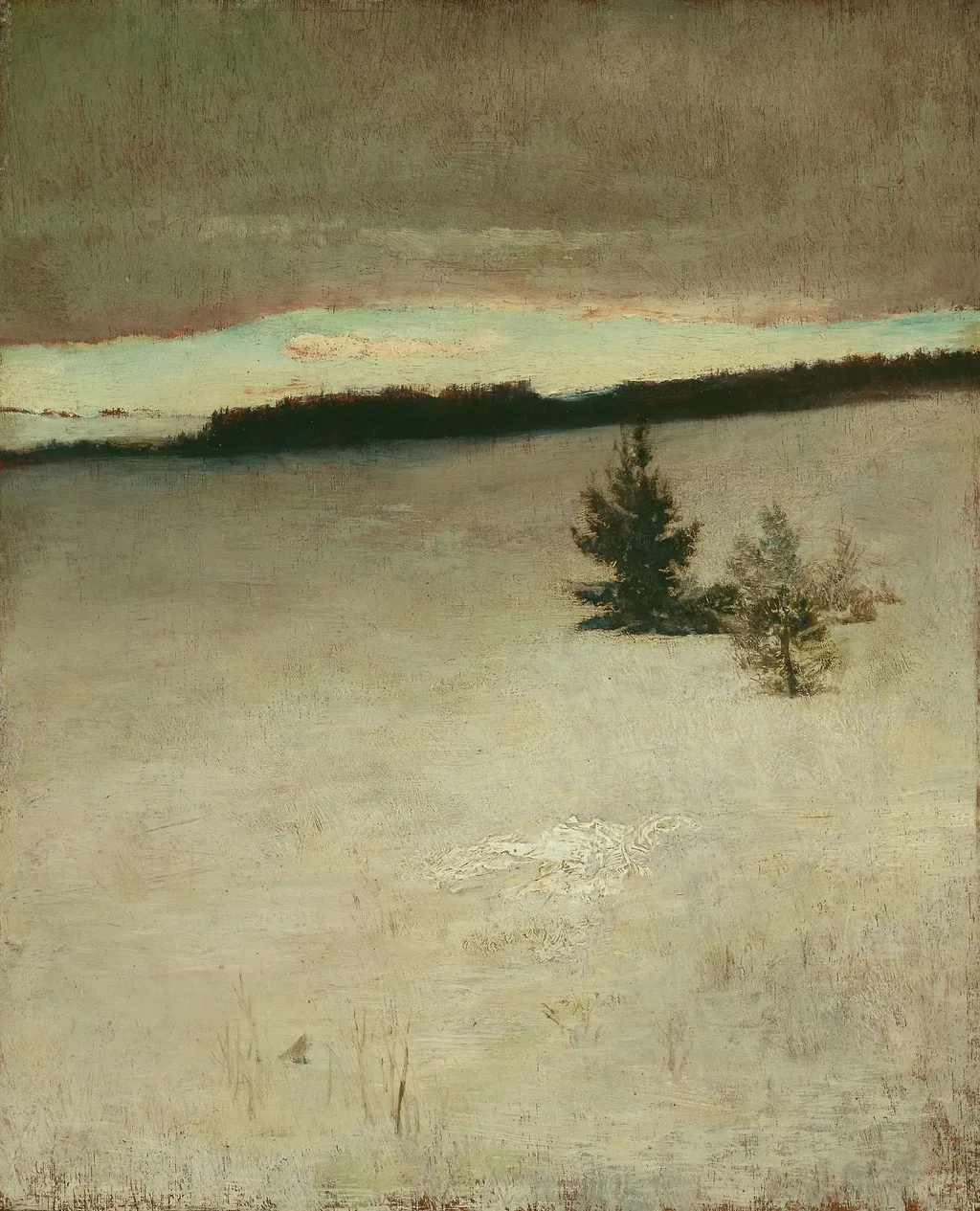 Snow Field, Morning, Roxbury, by John La Farge, unspecified, 1864