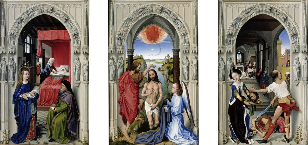 The Altar of St. John, by Rogier van der Weyden, oil, 1455