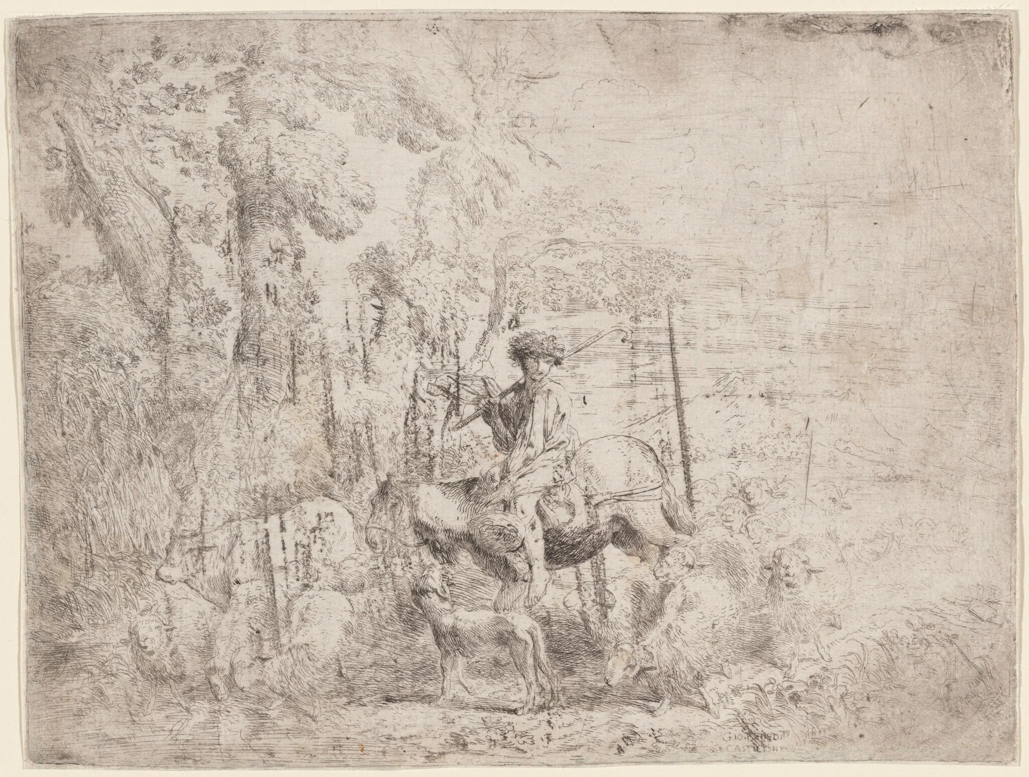 Young Shepherd on Horseback, detail