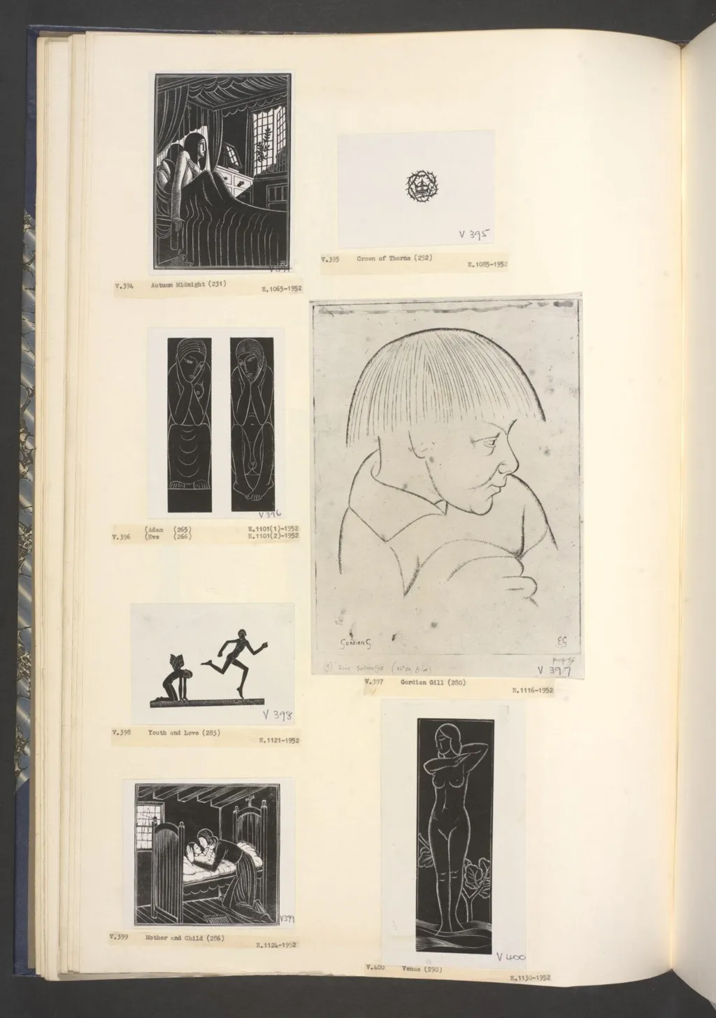 Adam and Eve, by Eric Gill, ink, 1923