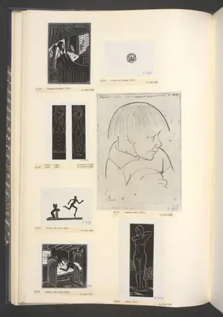 Adam and Eve, by Eric Gill, ink, 1923