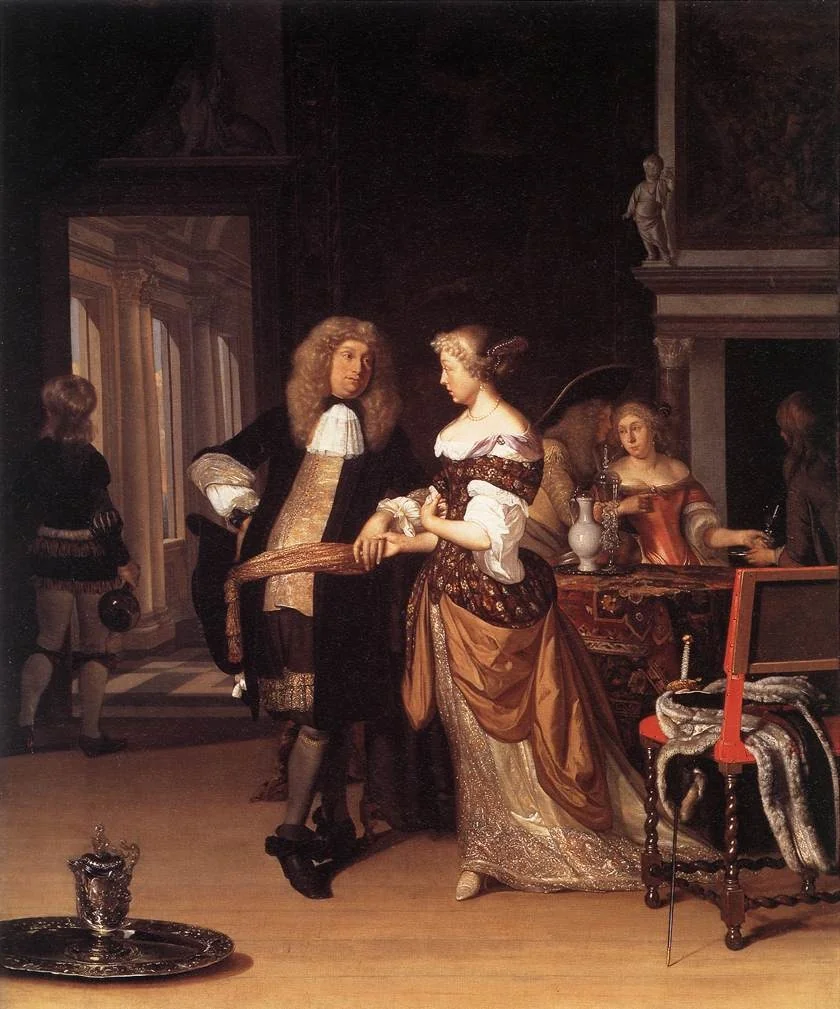 Elegant Couple in an Interior, detail