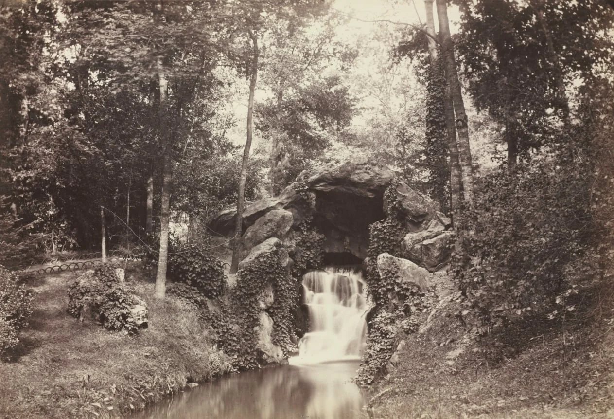 View of the Small Grotto toward the Deer Pond, Bois de Boulogne, detail