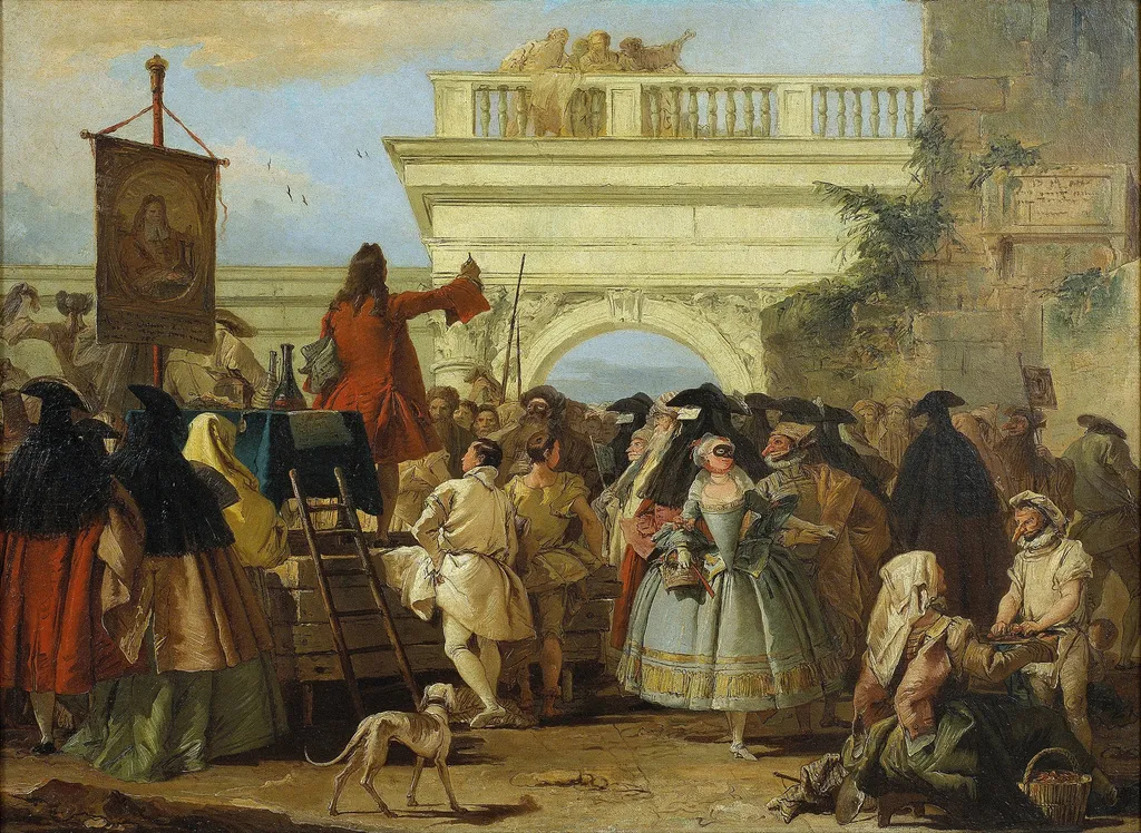 El xarlatà, by Giovanni Domenico Tiepolo, oil, 1756