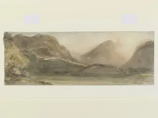 View in Borrowdale., by John Constable, watercolor, 13
