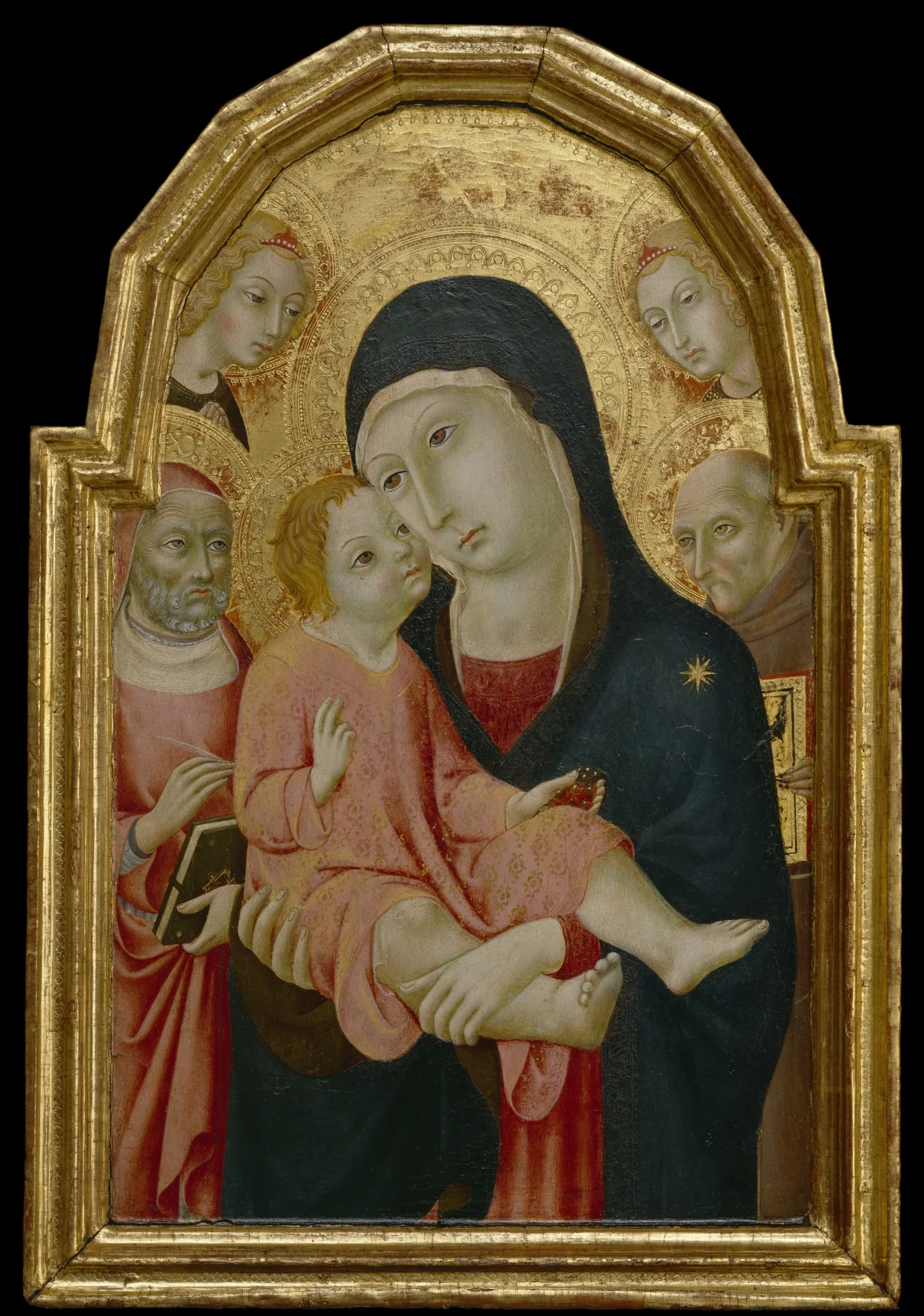 Virgin and Child with Saint Bernardino, Saint Jerome and Two Angels, detail