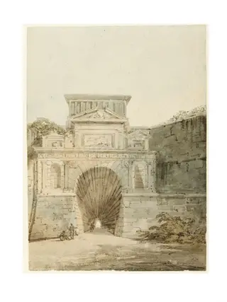Entrance to the 'Grotto', Posillipo, by Thomas Girtin, watercolor, 1798