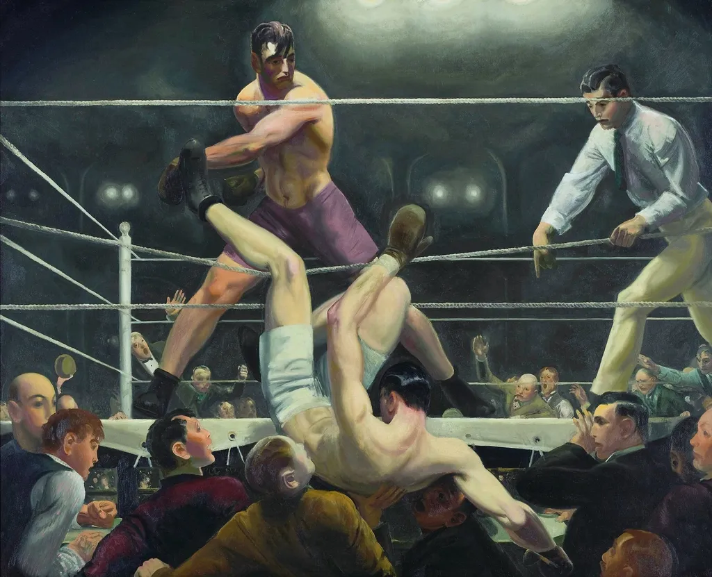 Dempsey and Firpo, by George Bellows, oil, 1924