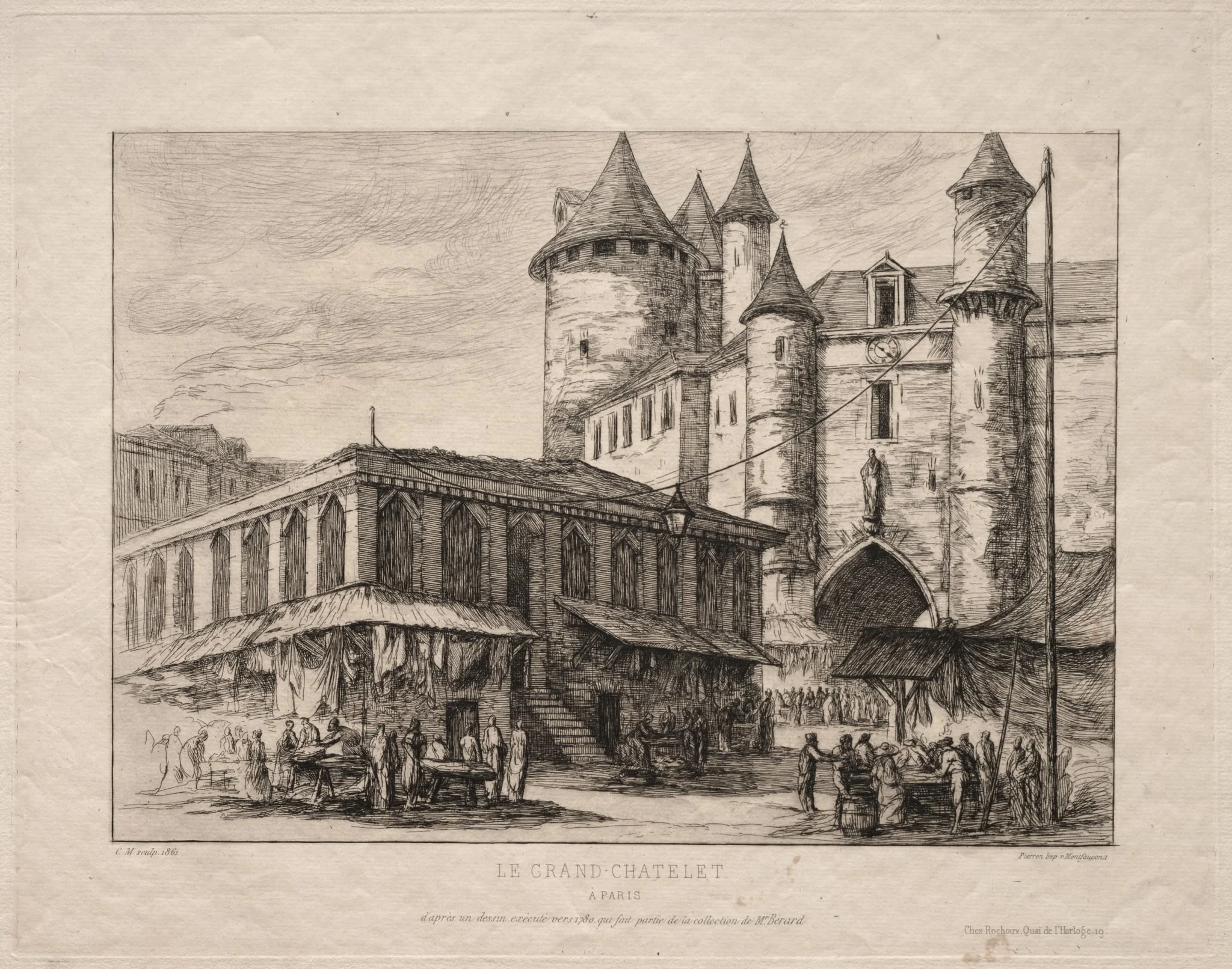 The Grand Châtelet, Paris, about 1780, detail