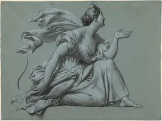 Hope with Her Anchor, by Merry-Joseph Blondel, chalk, 1817