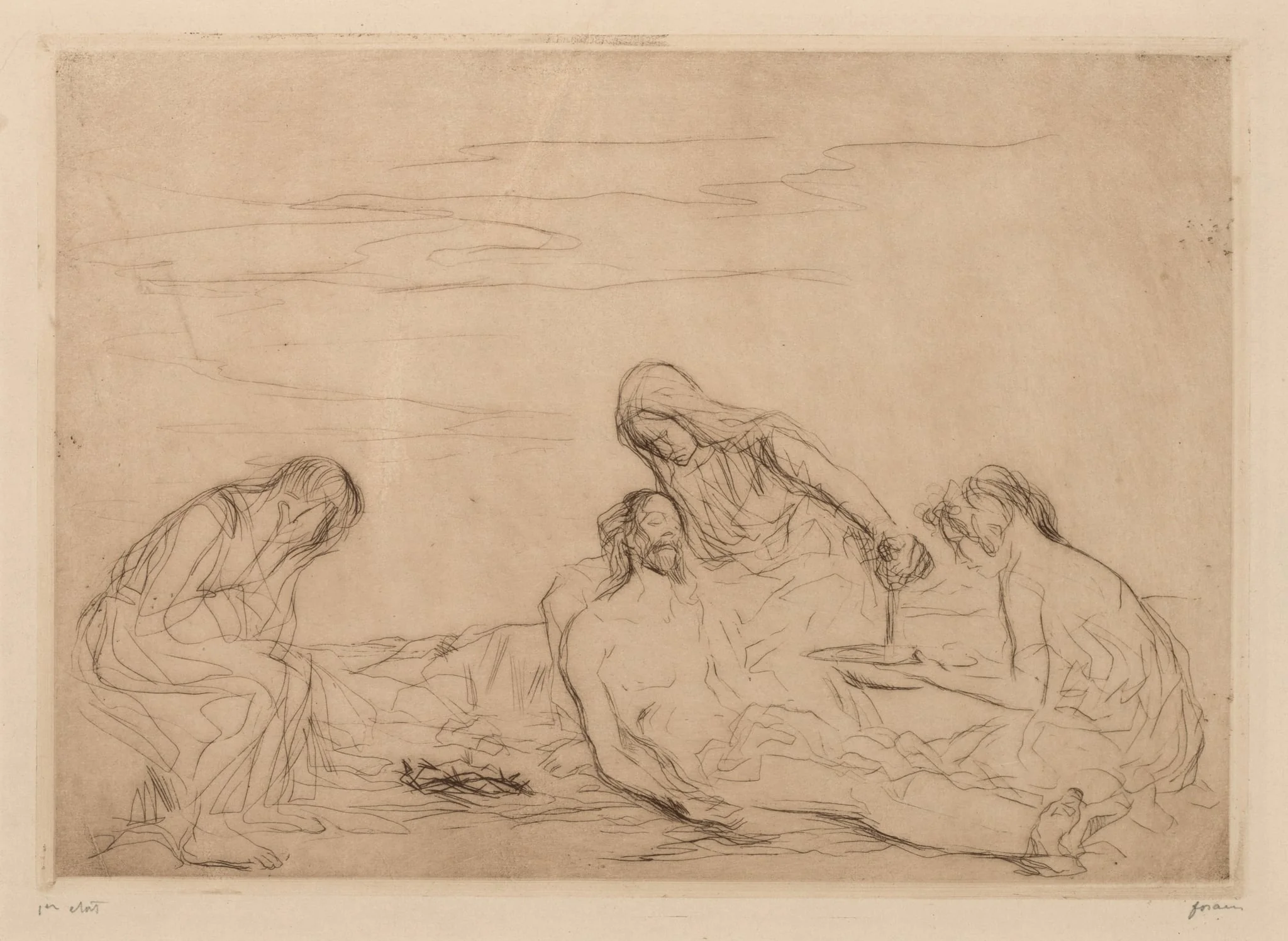 Pietà (third plate), detail