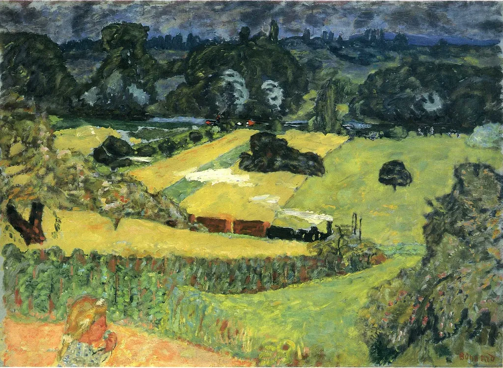 Train and Bardes, by Pierre Bonnard, oil, 1909