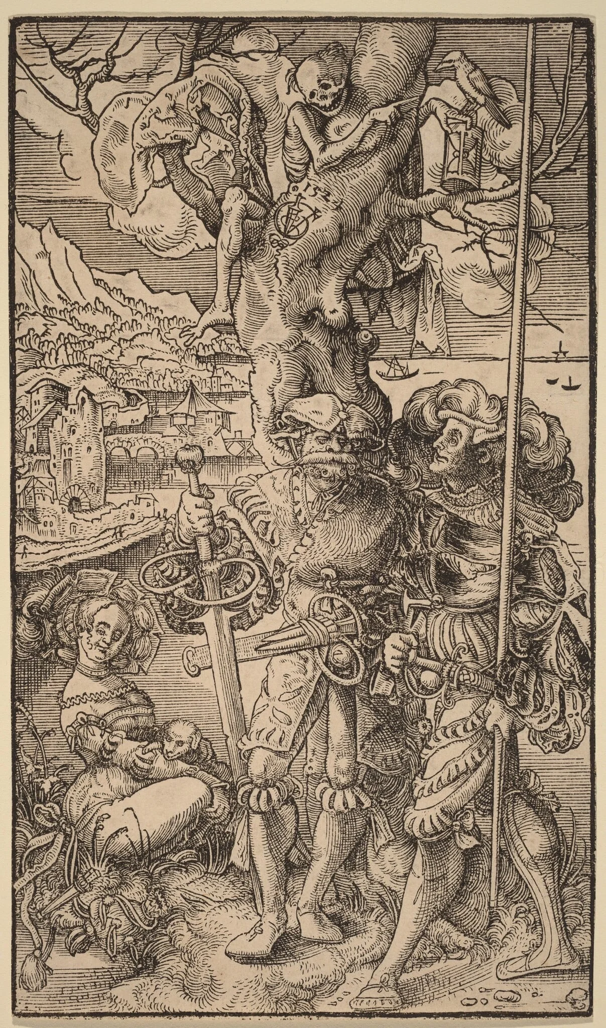 Two Mercenaries and a Woman, detail