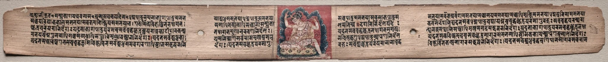 Samantabhadra spinning clouds of things, folio 22 (recto) from a Gandavyuha-sutra (Scripture of the Supreme Array), detail