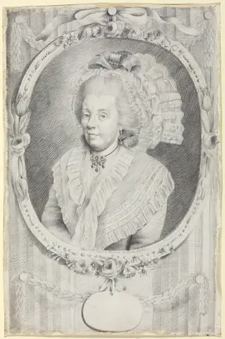 Frau Gottfried von Herder, by Johann Friedrich Bierlein, graphite, 1786