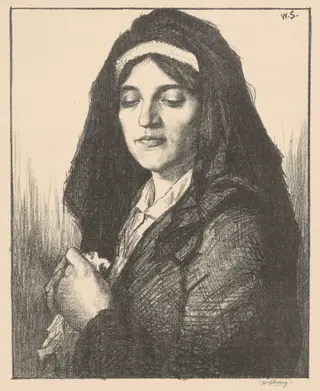 The Widow, by William Strang, ink, 1900