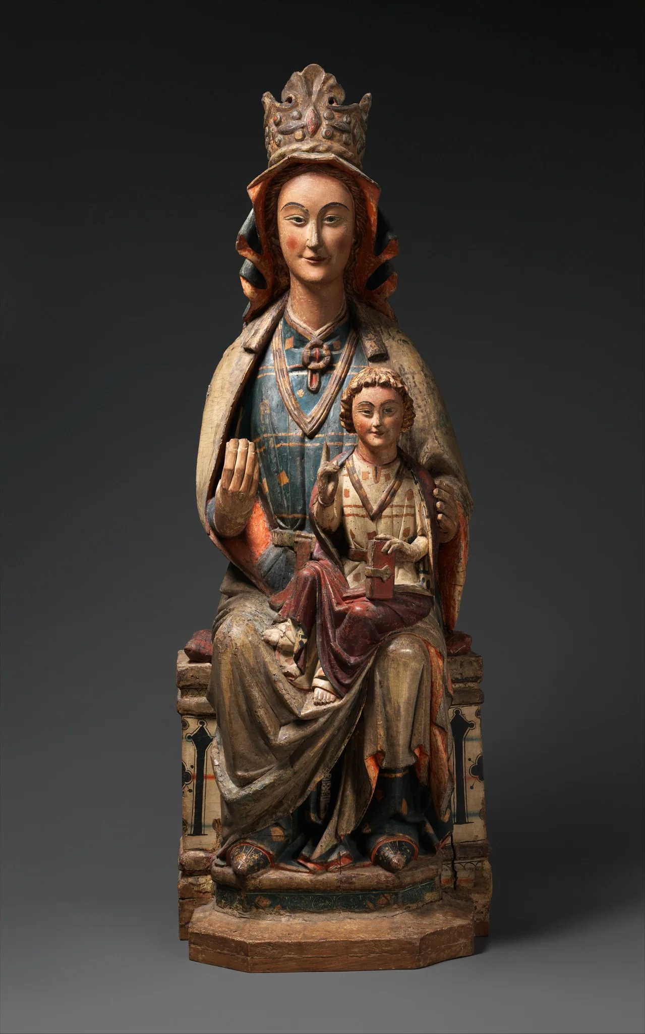 Enthroned Virgin and Child, detail