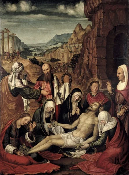 Mourning over the Dead Body of Christ, detail