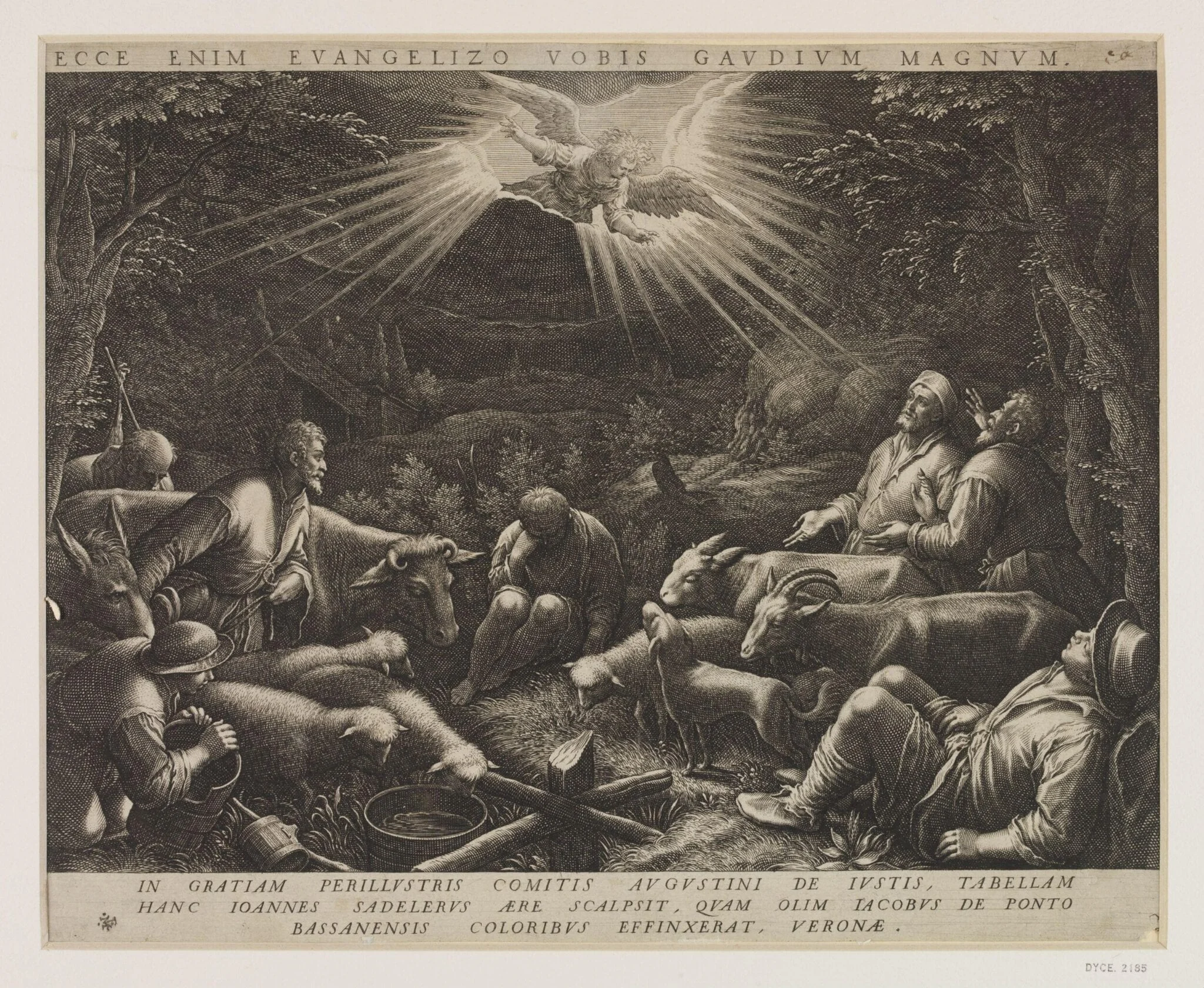 The Angel Appearing to the Shepherds, detail