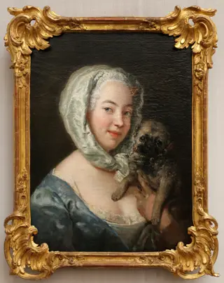 Marie de Rège, the artist's daughter, by Antoine Pesne, paint, 1745