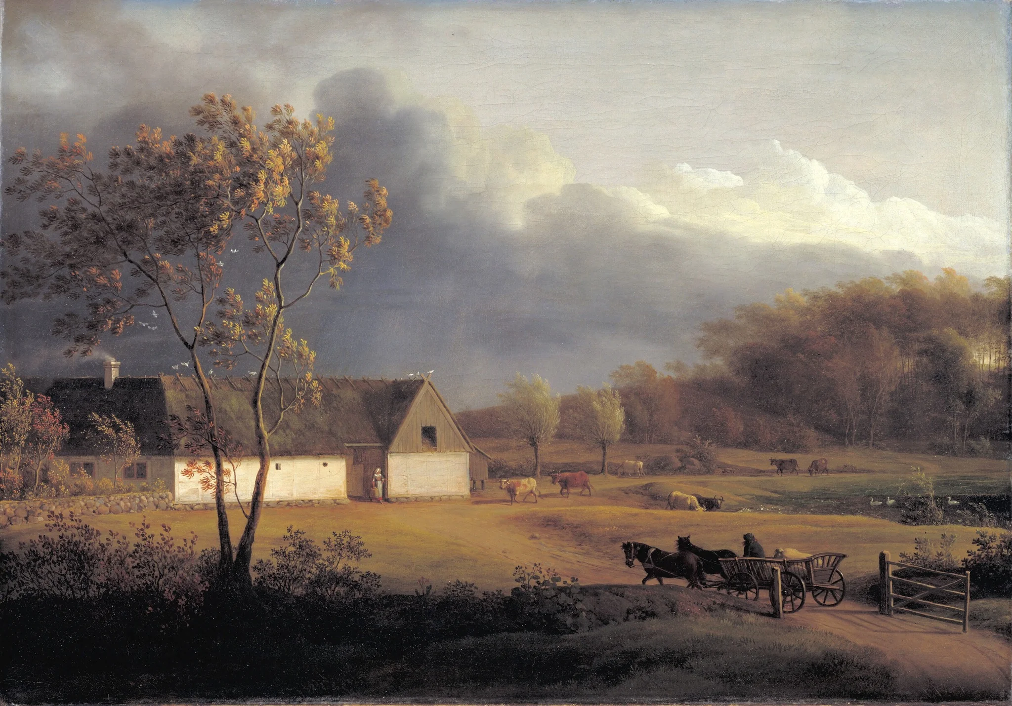 A Zealand farm during a gathering storm. Eigaard near Ordrup, detail