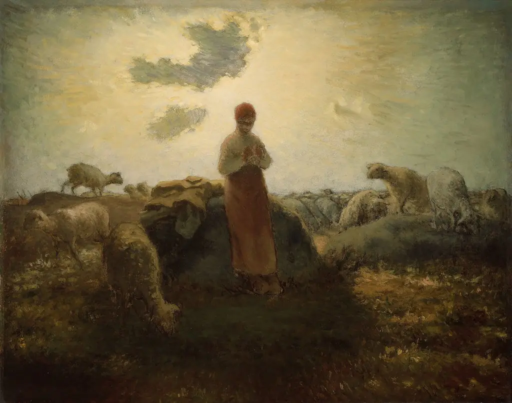 The Keeper of the Herd, by Jean François Millet, oil, 1871