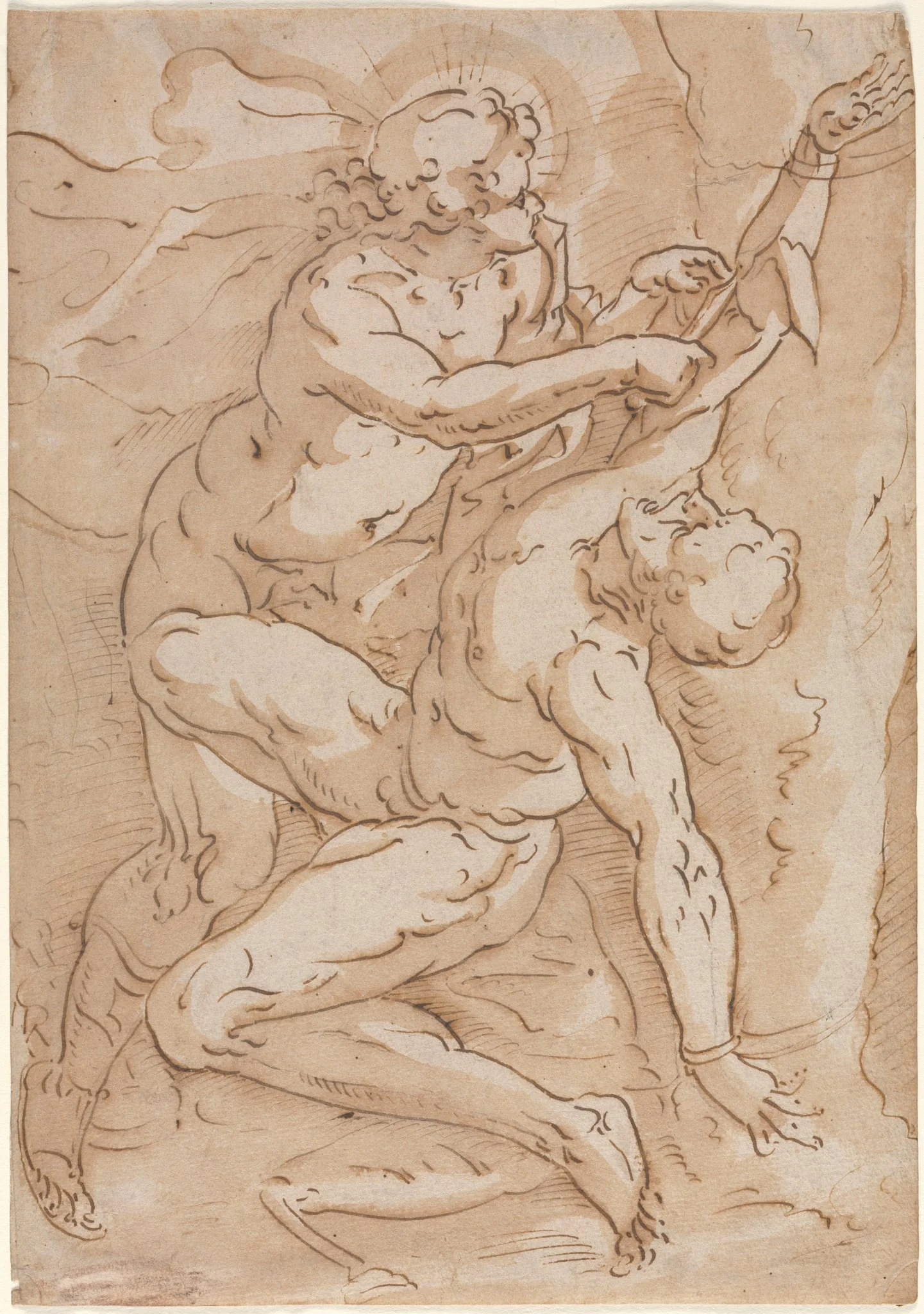 Apollo Flaying Marsyas (recto), detail