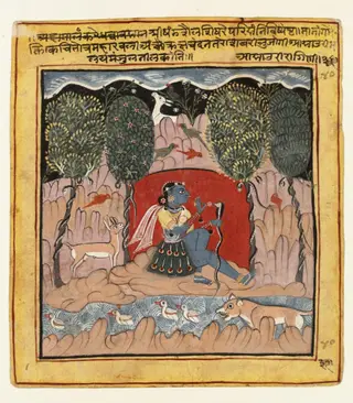 Asavari Ragini, by Nasiruddin, paint, 1605