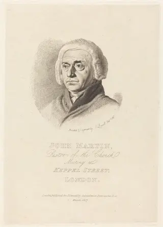 John Martin, by John Linnell, ink, 1817