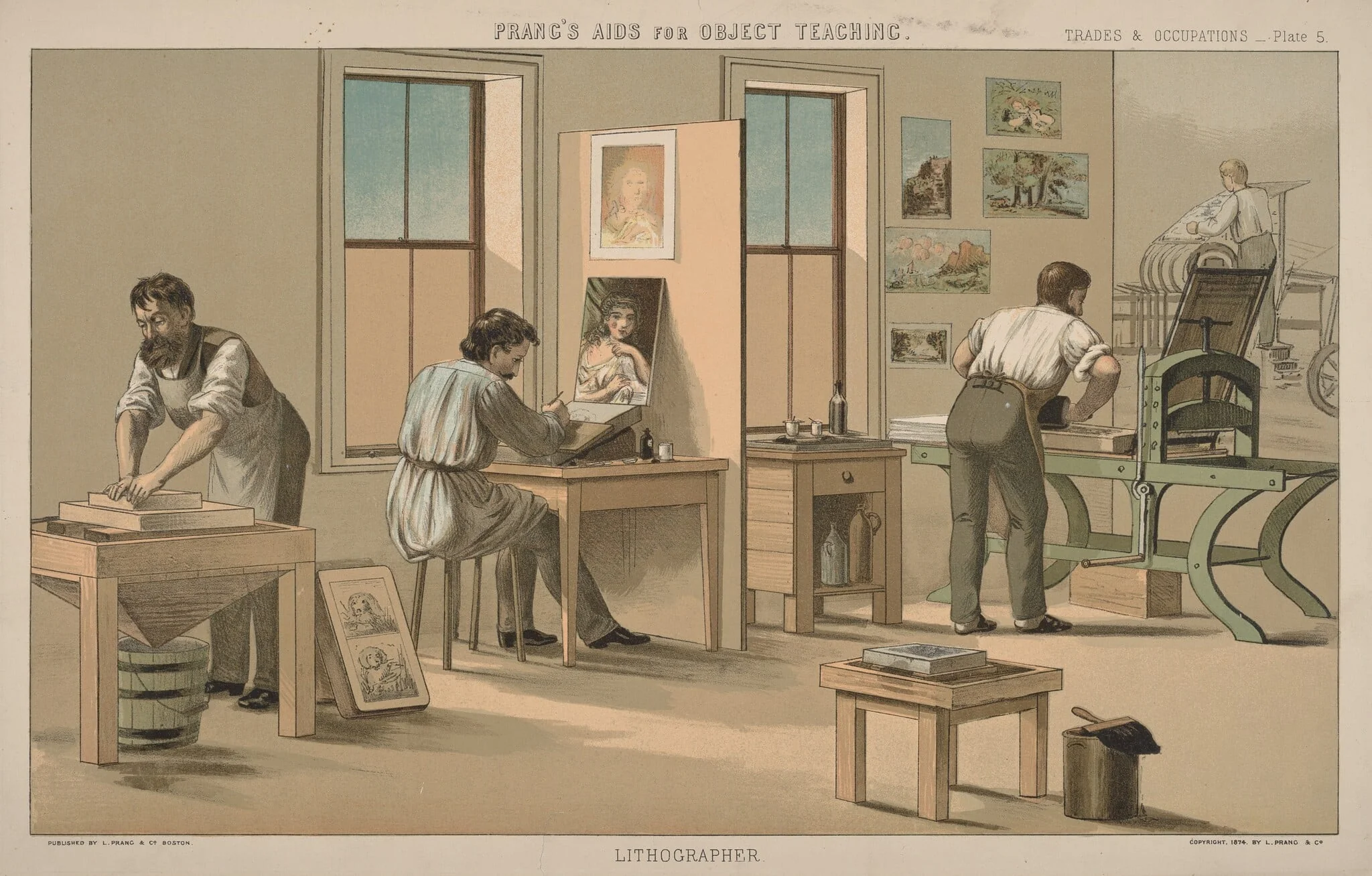 Lithographer, detail