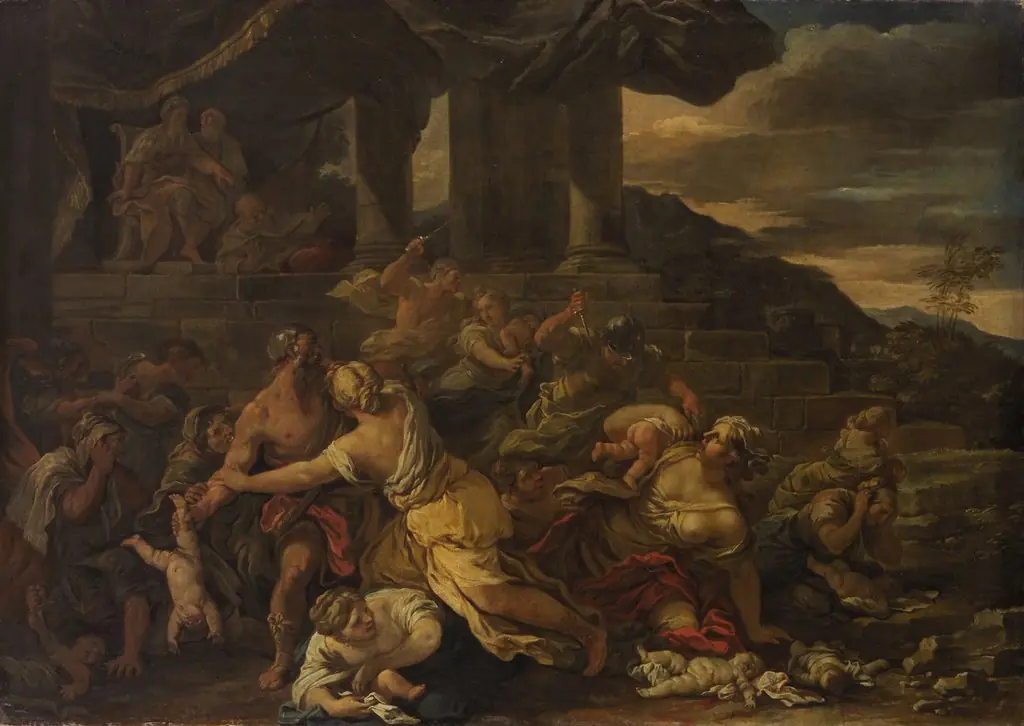 Killing of the Children in Bethlehem, by Luca Giordano, unspecified, 1679