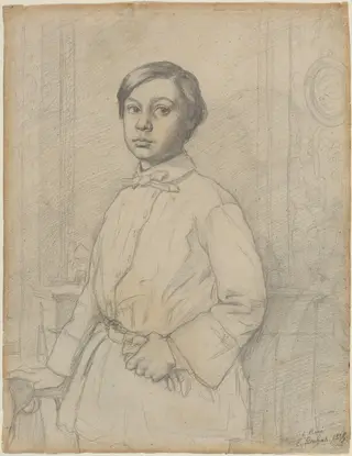 René de Gas [recto], by Edgar Degas, graphite, 1855