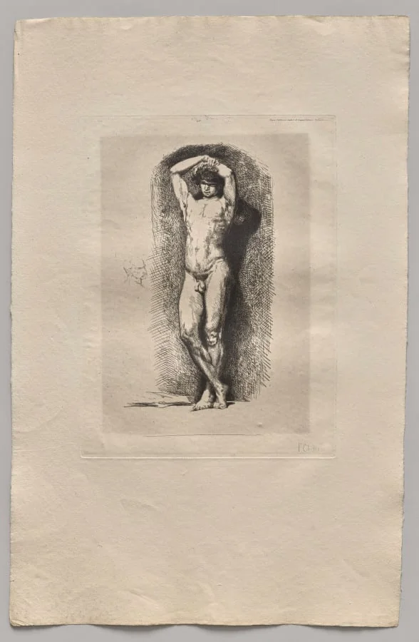 Male Académie, detail