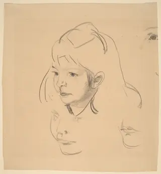 Studies of Jean, by George Bellows, graphite, 1920