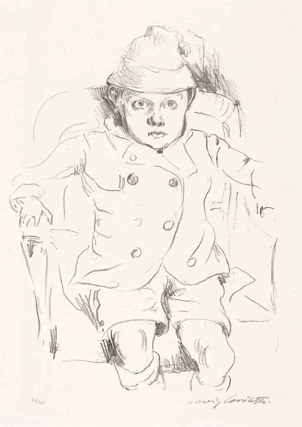 Thomas Corinth, by Lovis Corinth, ink, 1913