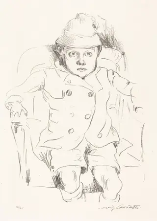 Thomas Corinth, by Lovis Corinth, ink, 1913